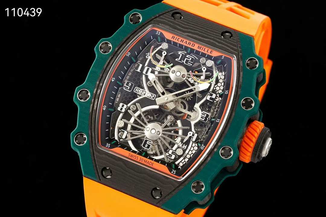 리차드밀 RM21-02 투르비용 에어로다인 뉴버젼 그린 오렌지 시계 워치